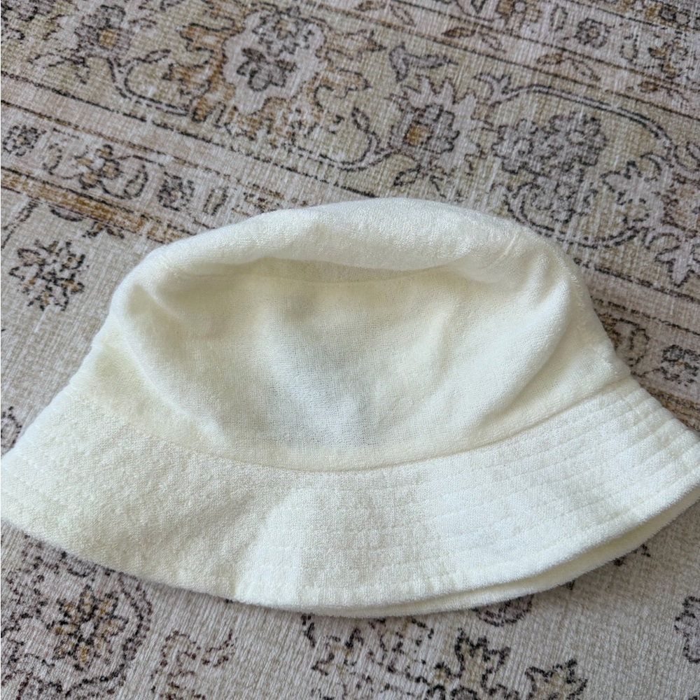 David and Young Terry Cotton Off-White Bucket Hat